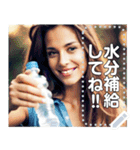 熱中症対策に水分補給女子（個別スタンプ：1）