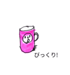 コップの顔スタンプ（個別スタンプ：8）