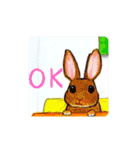 色んなうさぎと動物たち♪手書きです☆（個別スタンプ：1）