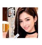 【酒】ビールで水分補給女子（個別スタンプ：4）