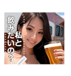 【酒】ビールで水分補給女子（個別スタンプ：7）
