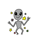宇宙人と飛行士のスタンプ（個別スタンプ：18）