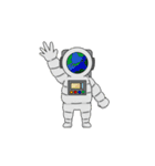宇宙人と飛行士のスタンプ（個別スタンプ：19）