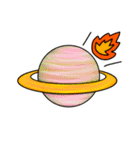 宇宙人と飛行士のスタンプ（個別スタンプ：24）
