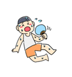 ゆるゆるQノ一君 夏！（個別スタンプ：9）