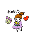 ポニーテールの娘（個別スタンプ：9）