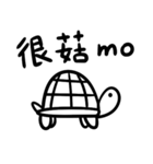 黒白生物の日常ステッカー（個別スタンプ：1）