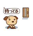 おもしろかわいい茶色犬【修正版】（個別スタンプ：35）