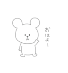 モノクロなクマさんの日常（個別スタンプ：1）