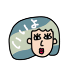 毎日使える！Colorful hair GIRL（個別スタンプ：8）