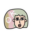 毎日使える！Colorful hair GIRL（個別スタンプ：9）