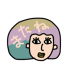 毎日使える！Colorful hair GIRL（個別スタンプ：33）