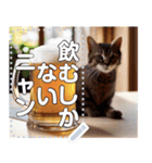 お酒と猫（ビールジョッキ）（個別スタンプ：2）