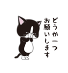 にゃんちょこりん(白黒ハチワレ猫)（個別スタンプ：25）