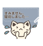 くすみカラーねこさん☆メッセージスタンプ（個別スタンプ：6）