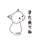 にゃんちょこりん(白猫)（個別スタンプ：3）