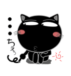黒猫 シンプル 毎日使える（個別スタンプ：30）