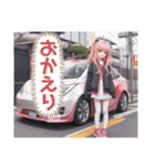 車好きのスタンプ女子（個別スタンプ：11）