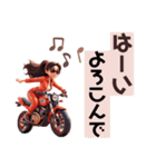 【第4弾】バイク女子スタンプ敬語（個別スタンプ：8）