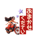 【第4弾】バイク女子スタンプ敬語（個別スタンプ：9）