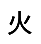 1文字スタンプ(背景透過)（個別スタンプ：31）