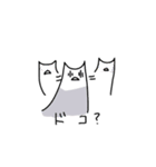 M字の猫（個別スタンプ：11）
