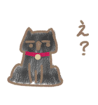 猫好きが描いた黒猫＆グレイ猫スタンプ（個別スタンプ：3）