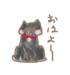 猫好きが描いた黒猫＆グレイ猫スタンプ（個別スタンプ：5）