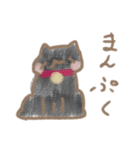 猫好きが描いた黒猫＆グレイ猫スタンプ（個別スタンプ：12）
