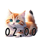 猫時計午前（個別スタンプ：9）