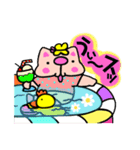 かしわ猫PョSummerLINEスタンプ（個別スタンプ：12）