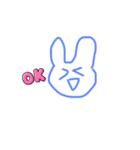 下手さがクセになる⁈イラスト・うさぎ（個別スタンプ：5）
