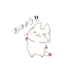 しろいねこのせいかつ（個別スタンプ：1）