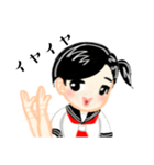 黒髪女子高生の日常（個別スタンプ：3）