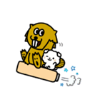 ビーバーぶち揚げスタンプ（個別スタンプ：7）