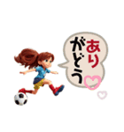 サッカー女子のスタンプです（個別スタンプ：1）