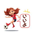 サッカー女子のスタンプです（個別スタンプ：12）