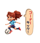 サッカー女子のスタンプです（個別スタンプ：16）