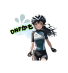 ロードバイクに乗る女の子①（個別スタンプ：4）