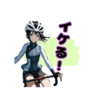 ロードバイクに乗る女の子①（個別スタンプ：21）