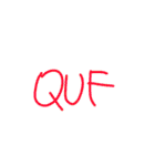 QUF16【5%使いづらいうろ覚え雑に描いた】（個別スタンプ：12）