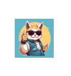 サングラスをした猫のいいねポーズ4（個別スタンプ：2）
