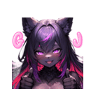 Furry cat woman(ENGLISH ver)（個別スタンプ：3）