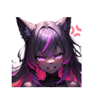 Furry cat woman(ENGLISH ver)（個別スタンプ：7）