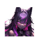 Furry cat woman(ENGLISH ver)（個別スタンプ：13）