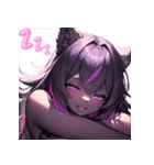 Furry cat woman(ENGLISH ver)（個別スタンプ：18）