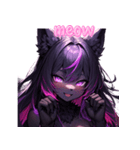 Furry cat woman(ENGLISH ver)（個別スタンプ：23）