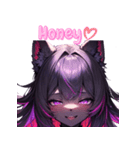 Furry cat woman(ENGLISH ver)（個別スタンプ：24）