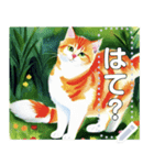 【猫】毎日使いやすい☆水彩画風（個別スタンプ：5）
