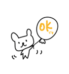 うさぎみたいなクマの敬語スタンプ（個別スタンプ：4）